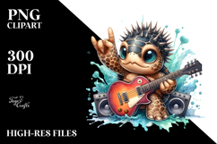 aCute Energetic Rocker Turtle, PNG Product Image 2