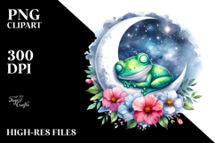 Cute Baby Frog Sleeping PNG Product Image 2