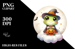 Cute Baby Frog on Cloud, PNG Product Image 2