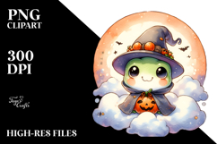 Cute Baby Frog on Cloud, PNG Product Image 2
