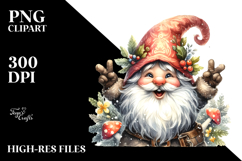 Vintage Excited Gnome, Magical PNG Product Image 2