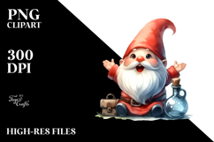 Excited Vintage Gnome PNG Product Image 2