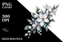 Shiny Jasmine Material Watercolor Clipart Product Image 1