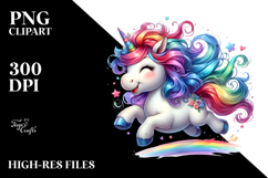 Running Funny Unicorn PNG Product Image 2