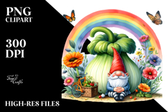 Colorful Vegetable Gnome Rainbow | Clipart Product Image 2