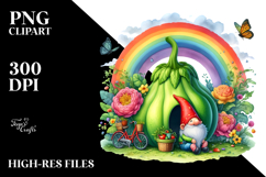Colorful Vegetable Gnome Rainbow | Clipart Product Image 2