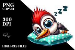Colorful Baby Woodpecker Cartoon Clipart Product Image 3