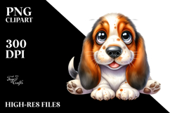 Watercolor Cute Basset Hound Product Image 2