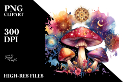 splashy Magical Mushroom PNG Product Image 2