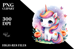 Halloween Unicorn Vibrant Clipart Product Image 2