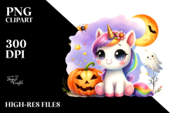 Cute Baby Unicorn in Halloween Scenery, 20 oz Tumbler Product Image 2