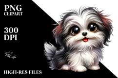 Happy Cartoon Havanese PNG Product Image 2