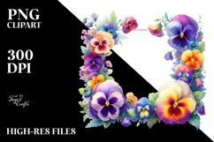 Vibrant Colorful Watercolor Frame | Clipart Product Image 1