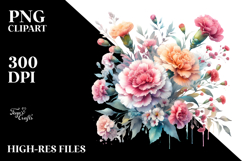 Colorful Carnation PNG Product Image 2
