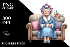 Colorful Old Lady Mug | Clipart Product Image 2