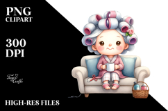 Colorful Old Lady Mug | Clipart Product Image 2