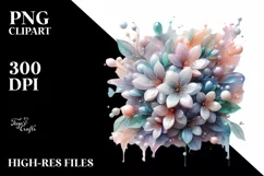 Glossy Jasmine in Pastel Colors PNG Product Image 1