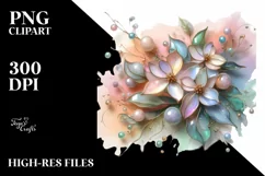 Glossy Jasmine in Pastel Colors PNG Product Image 3