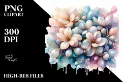 Glossy Jasmine in Pastel Colors PNG Product Image 1