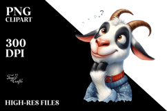 Funny Goat Clipart Product Image 2