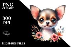 Watercolor Baby Chihuahua Caricature-like Product Image 2