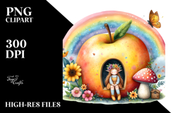 Colorful Fruit Fairy Rainbow | Clipart Product Image 2