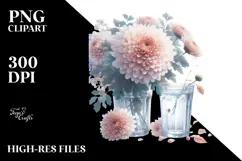 Watercolor Chrysanthemum | Clipart Product Image 2