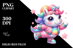 Baby Unicorn in Krump Dancer&#039;s Outfit PNG Product Image 2