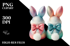 Vintage Bunnies Sitting PNG Product Image 2