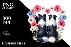 Border Collie Heart View from Behind Tail PNG Product Image 2