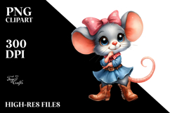 Mouse Cowboy Boots Clipart Product Image 2