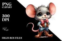 Mouse Cowboy Boots Clipart Product Image 2