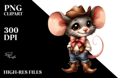 Mouse Cowboy Boots Clipart Product Image 2