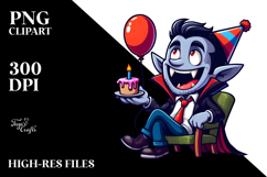Excited Vampire with Birthday Hat Product Image 2