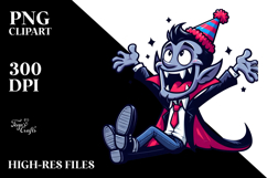 Excited Vampire with Birthday Hat Product Image 2