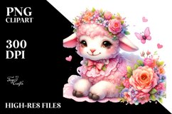 Cute Pink-ish Lamb on Carusell PNG Product Image 2