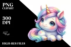 Cute Baby Unicorn Cowboy Hat Yoga Instructor | Clipart Product Image 3