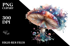 Mystical Celestial Glossy Mushroom PNG Product Image 2