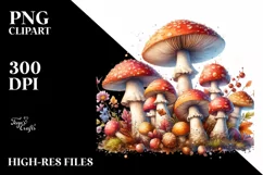 Detailed Magical Mushroom PNG Product Image 1