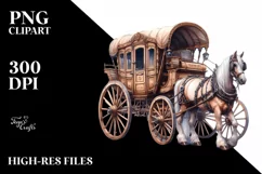 Vintage Horse Watercolor Summer Sticker Clipart Product Image 3