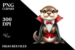 Funny Otter Vampire Clipart Product Image 2