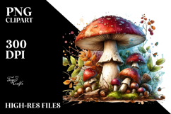 Detailed Magical Mushroom PNG Product Image 2