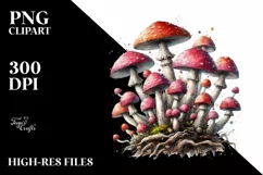 Detailed Magical Mushroom PNG Product Image 1