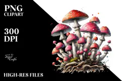 Detailed Magical Mushroom PNG Product Image 2