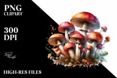 Detailed Magical Mushroom PNG Product Image 3
