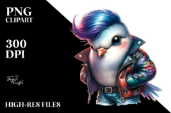 Vibrant Baby Dove Posing in the Style of PNG Product Image 2
