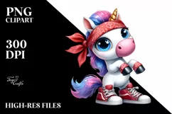 Excited Unicorn Bandana Clipart Product Image 1