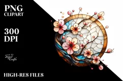 Round Wood Watercolor Splash Clipart Product Image 3