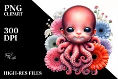 Detailed Whimsical Baby Octopus Gerbera Bouquet Product Image 3