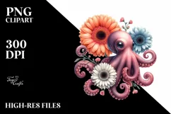 Detailed Whimsical Baby Octopus Gerbera Bouquet Product Image 3